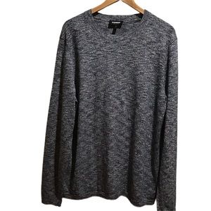 Express men’s knit sweater long sleeve blue Marled